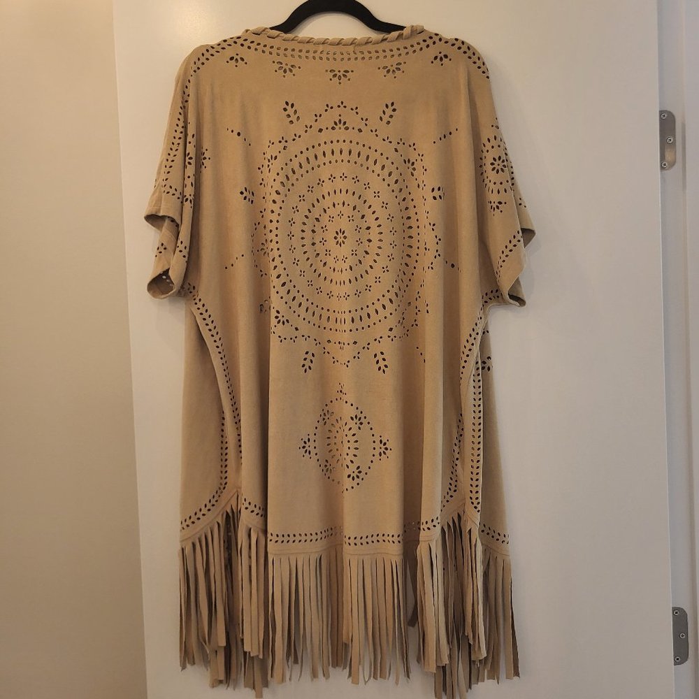 Boho Cardigan, L/XL, tan/brown